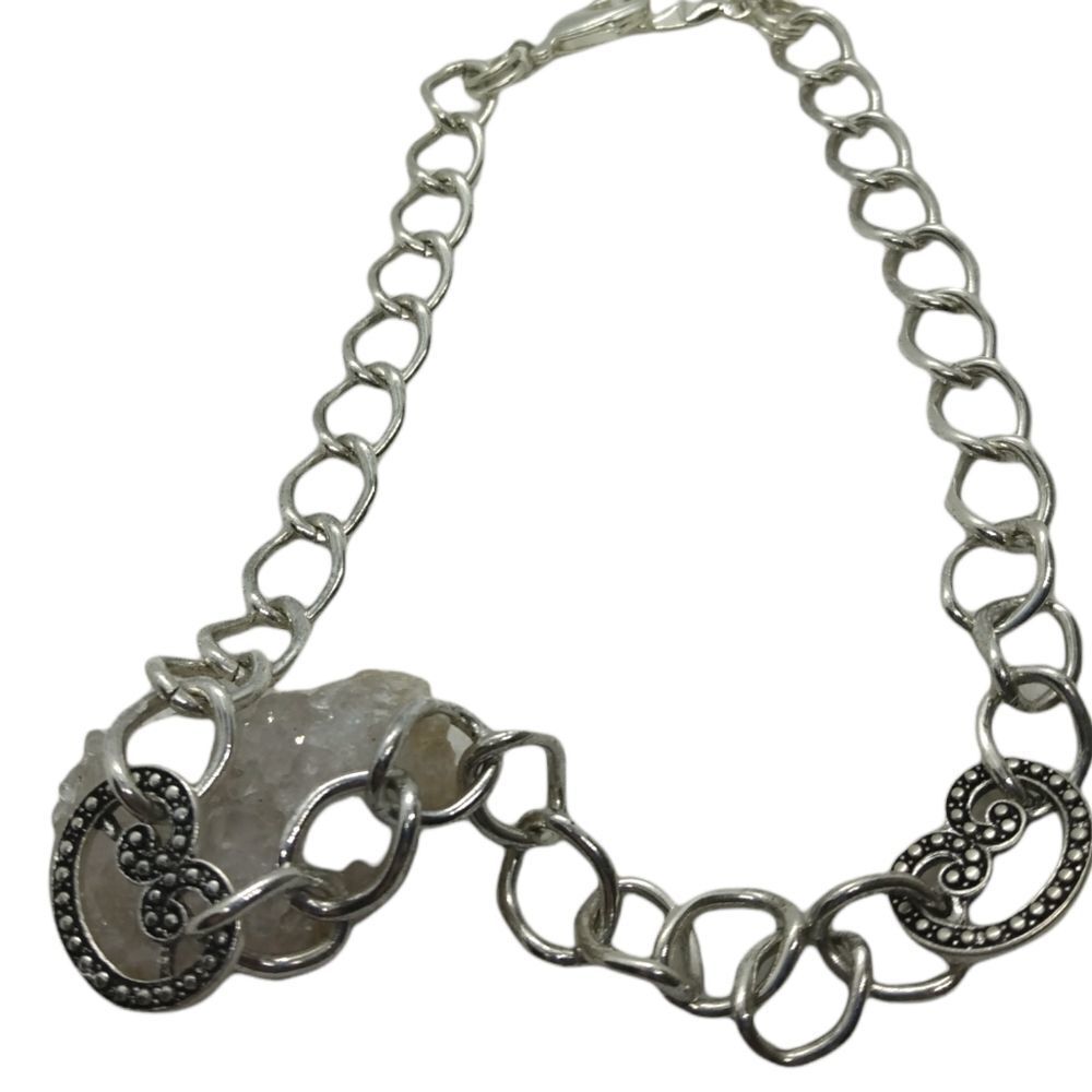 Lux Silver‎ heart tone chain necklace